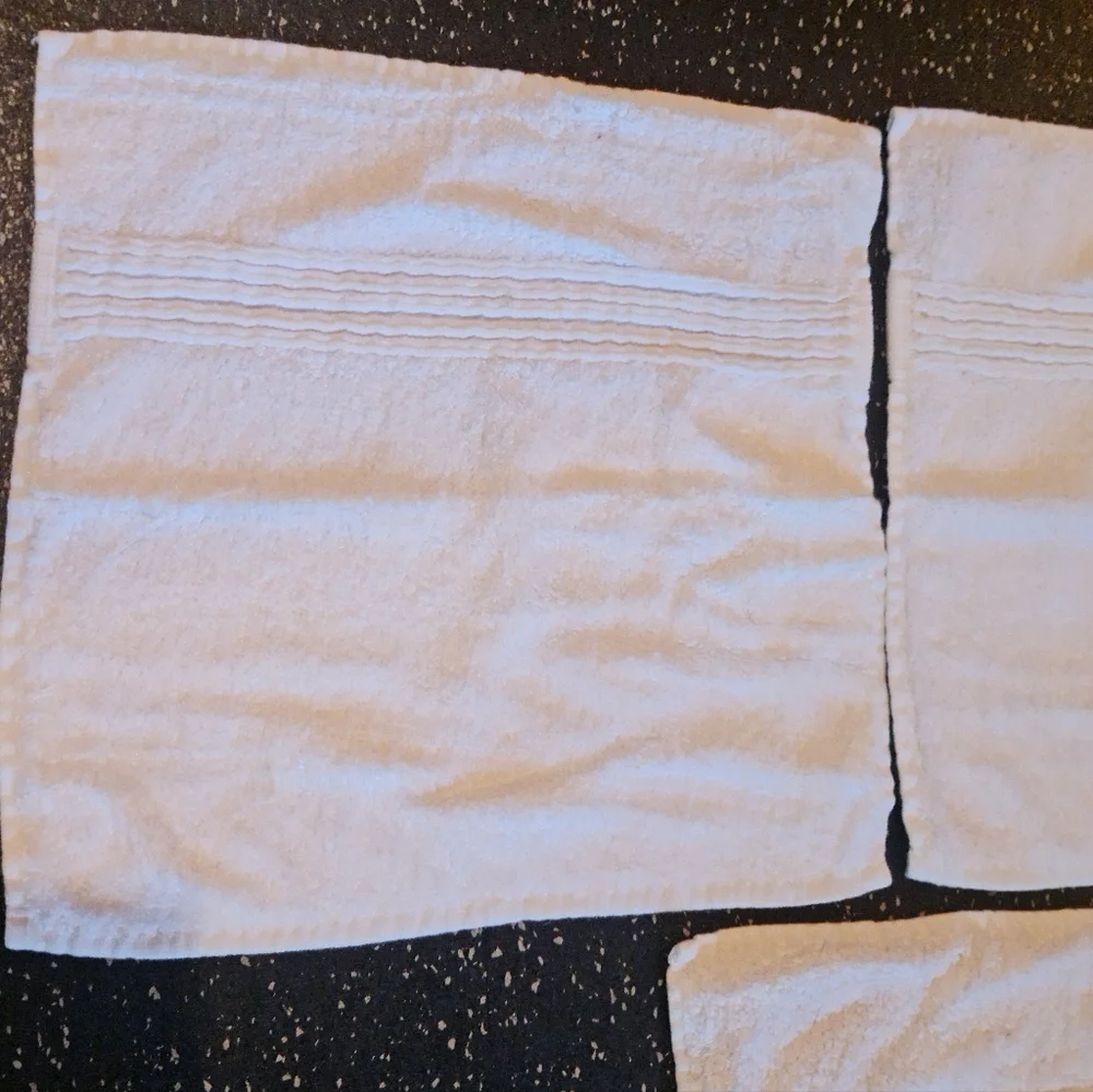 Washcloths White Turkish Luxury Collection 65% Cotton 35% Modal Like New Set/3